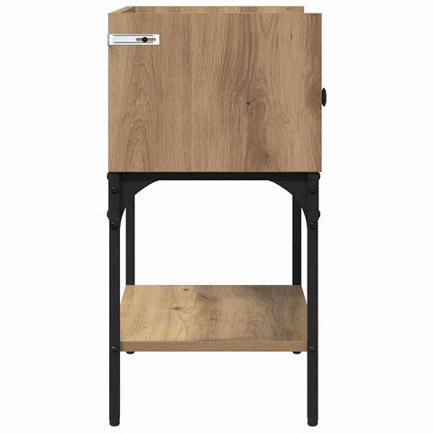 vidaXL Bedside Table with Drawer Artisan oak Engineered wood