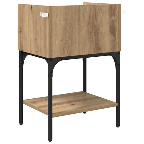 vidaXL Bedside Table with Drawer Artisan oak Engineered wood