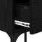 vidaXL Bedside Table with Drawer Black oak Engineered wood