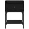 vidaXL Bedside Table with Drawer Black oak Engineered wood