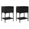 vidaXL Bedside Table with Drawer Black oak Engineered wood