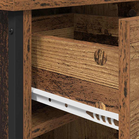 vidaXL Bedside Cabinet Old wood 40 x 42 x 50 cm Engineered wood