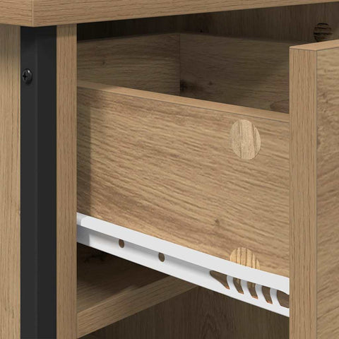 vidaXL Bedside Cabinet with Drawer 2 pcs Artisan oak 40 x 42 x 50 cm