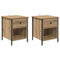 vidaXL Bedside Cabinet with Drawer 2 pcs Artisan oak 40 x 42 x 50 cm