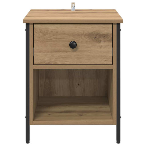 vidaXL Bedside Cabinet with Drawer 2 pcs Artisan oak 40 x 42 x 50 cm