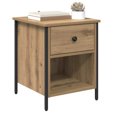 vidaXL Bedside Cabinet with Drawer 2 pcs Artisan oak 40 x 42 x 50 cm