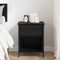 vidaXL Bedside Cabinet Black oak 40 x 42 x 50 cm Engineered wood