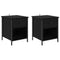 vidaXL Bedside Cabinet 2 pcs Black oak 40 x 42 x 50 cm Engineered wood