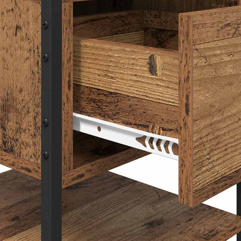 vidaXL Bedside Cabinet Old wood 40 x 42 x 56 cm Engineered wood