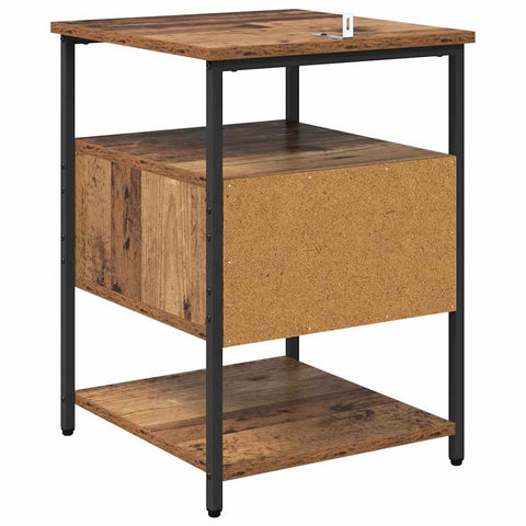 vidaXL Bedside Cabinet Old wood 40 x 42 x 56 cm Engineered wood