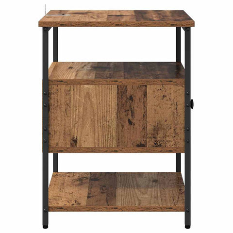 vidaXL Bedside Cabinet Old wood 40 x 42 x 56 cm Engineered wood
