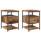 vidaXL Bedside Cabinet 2 pcs Old wood 40 x 42 x 56 cm Engineered wood