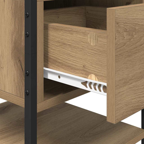 vidaXL Bedside Cabinet with Drawer 2 pcs Artisan oak 40 x 42 x 56 cm