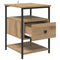 vidaXL Bedside Cabinet with Drawer 2 pcs Artisan oak 40 x 42 x 56 cm