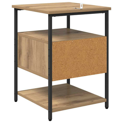 vidaXL Bedside Cabinet with Drawer 2 pcs Artisan oak 40 x 42 x 56 cm