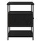 vidaXL Bedside Cabinet Black oak 40 x 42 x 56 cm Engineered wood