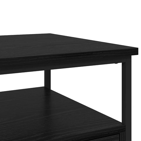 vidaXL Bedside Cabinet 2 pcs Black oak 40 x 42 x 56 cm Engineered wood