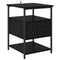 vidaXL Bedside Cabinet 2 pcs Black oak 40 x 42 x 56 cm Engineered wood