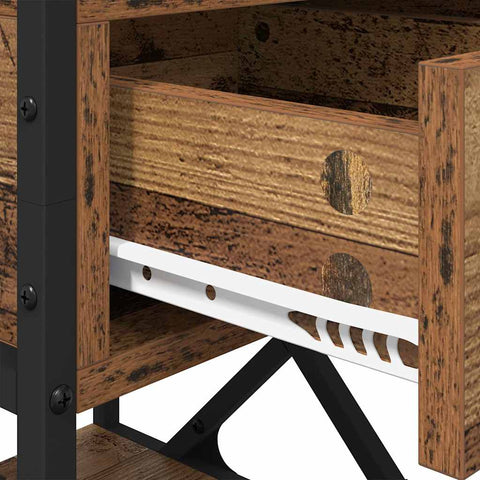 vidaXL Bedside Cabinet Old wood 40 x 42 x 55 cm Engineered wood