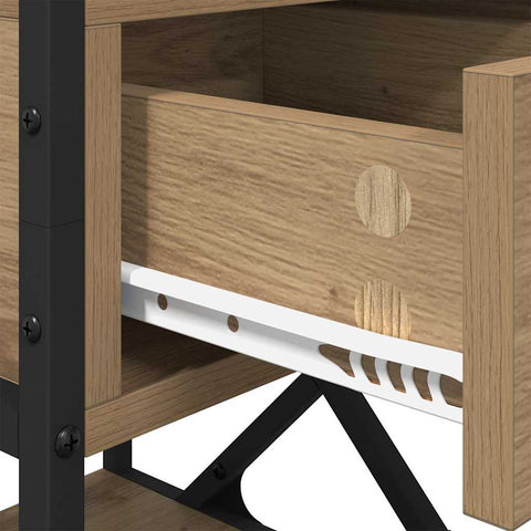 vidaXL Bedside Cabinet with Drawer 2 pcs Artisan oak 40 x 42 x 55 cm