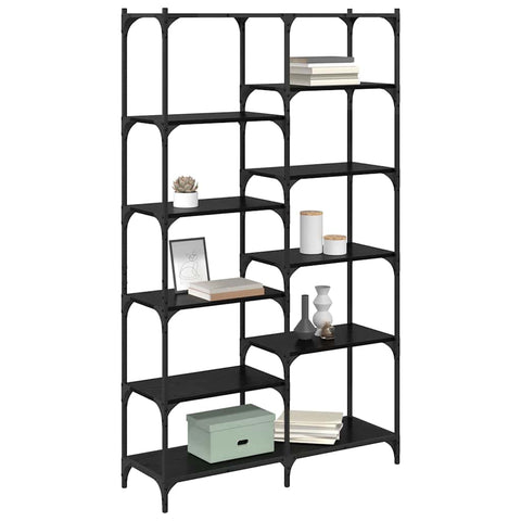 vidaXL Bookshelf Black oak 100 x 32 x 170 cm Engineered wood