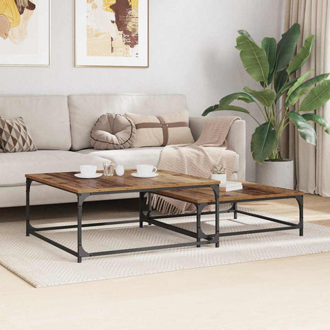 vidaXL Nesting Coffee Table Old wood Engineered wood