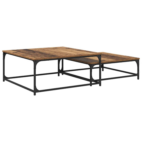 vidaXL Nesting Coffee Table Old wood Engineered wood