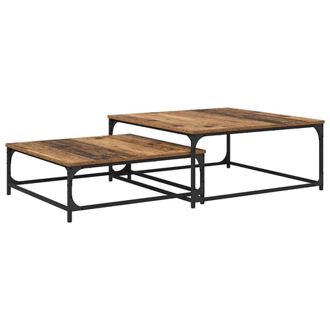 vidaXL Nesting Coffee Table Old wood Engineered wood