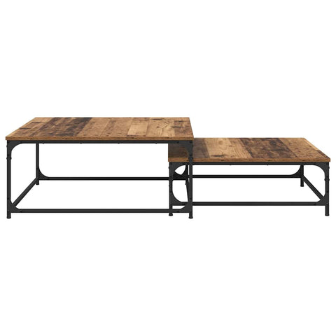 vidaXL Nesting Coffee Table Old wood Engineered wood