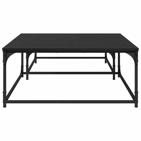 vidaXL Nesting Coffee Table Black oak Engineered wood