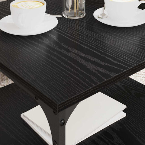 vidaXL Coffee Table Black Oak 55 x 55 x 40 cm Engineered Wood