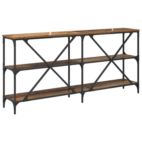 vidaXL Console Table with Shelf with Storage Old Wood 160 x 30 x 75 cm