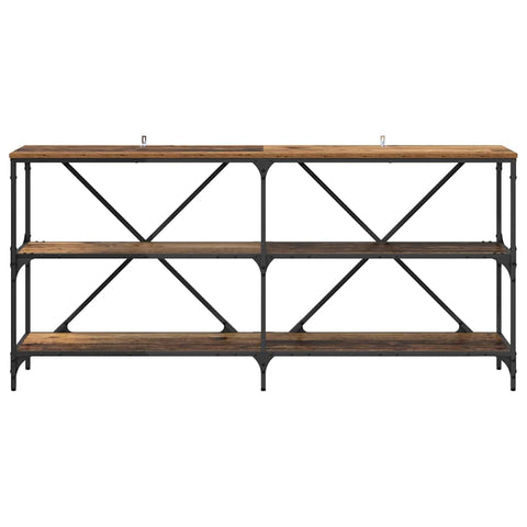 vidaXL Console Table with Shelf with Storage Old Wood 160 x 30 x 75 cm