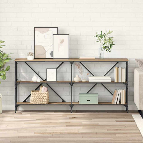 vidaXL Console Table with Shelf Artisan Oak 160 x 30 x 75 cm