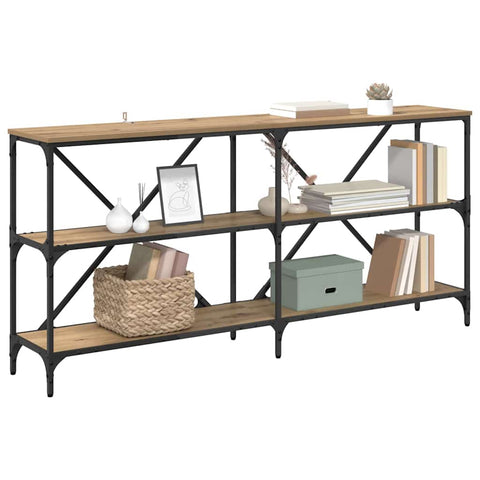 vidaXL Console Table with Shelf Artisan Oak 160 x 30 x 75 cm