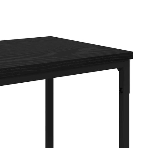 vidaXL Console Table with Shelf Black Oak 160 x 30 x 75 cm