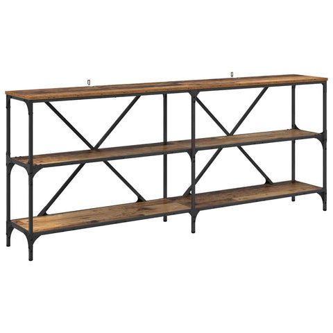 vidaXL Console Table with Shelf with Storage Old Wood 180 x 30 x 75 cm