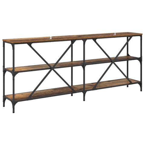 vidaXL Console Table with Shelf with Storage Old Wood 180 x 30 x 75 cm