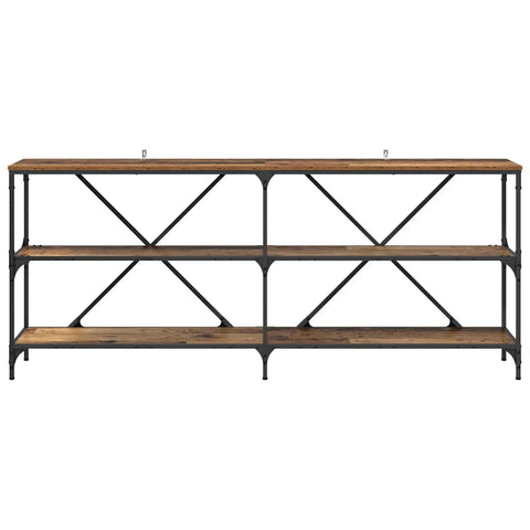 vidaXL Console Table with Shelf with Storage Old Wood 180 x 30 x 75 cm