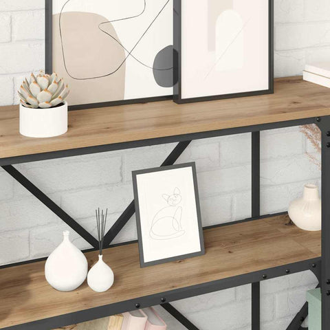 vidaXL Console Table with Shelf Artisan Oak 180 x 30 x 75 cm