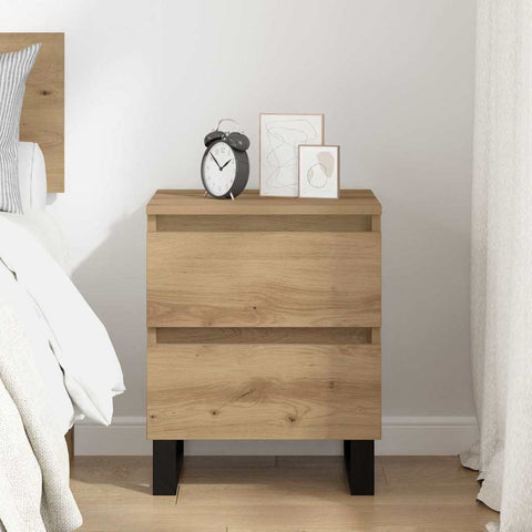 vidaXL Bedside Cabinet Artisan oak 40 x 35 x 50 cm Engineered wood