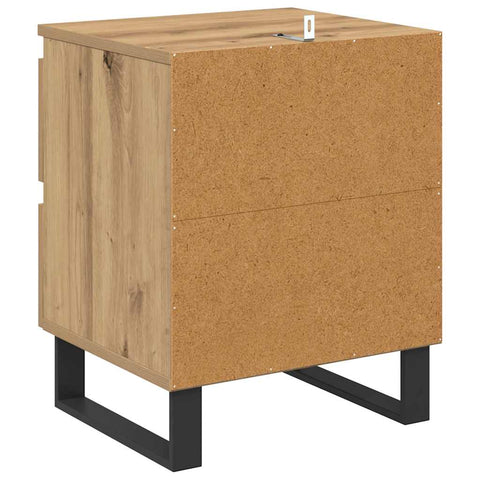 vidaXL Bedside Cabinet Artisan oak 40 x 35 x 50 cm Engineered wood