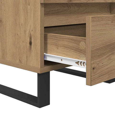 vidaXL Bedside Cabinet with Drawer 2 pcs Artisan oak 40 x 35 x 50 cm