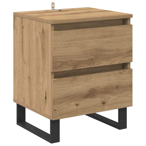 vidaXL Bedside Cabinet with Drawer 2 pcs Artisan oak 40 x 35 x 50 cm