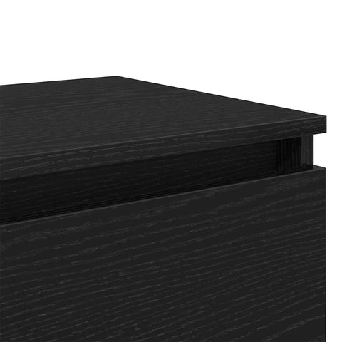 vidaXL Bedside Cabinet 2 pcs Black oak 40 x 35 x 50 cm Engineered wood