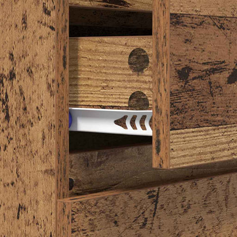 vidaXL Sideboard with Drawer Old Wood 60 x 35 x 70 cm Engineered Wood