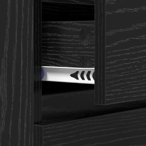 vidaXL Sideboard with Drawer Black Oak 60 x 35 x 70 cm Engineered Wood