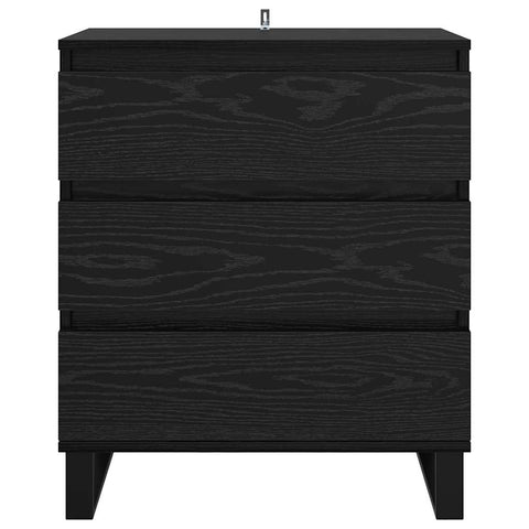 vidaXL Sideboard with Drawer Black Oak 60 x 35 x 70 cm Engineered Wood
