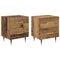 vidaXL Bedside Cabinet with Drawer 2 pcs Old wood 40 x 35 x 47.5 cm
