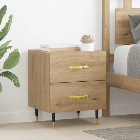 vidaXL Bedside Cabinet Artisan oak 40 x 35 x 47.5 cm Engineered wood